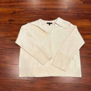 BANANA REPUBLIC  Factory Cream Johnny Collar Sweater